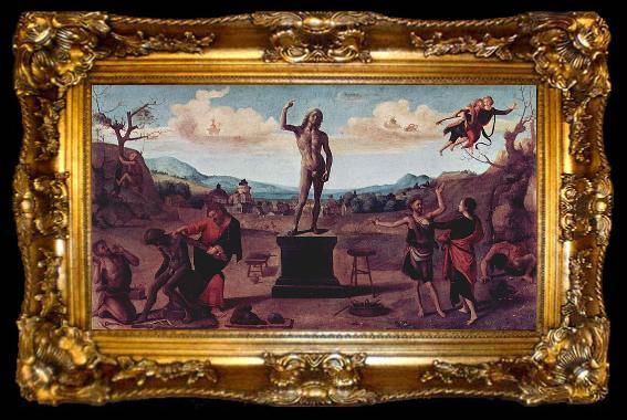 framed  Piero di Cosimo Mythos des Prometheus, ta009-2